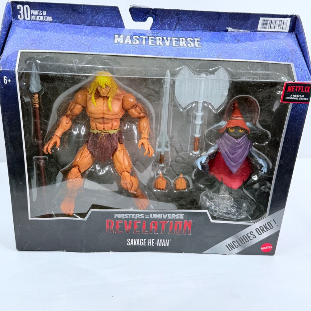 Mattel Masters of the Universe Revelation Savage He-Man Orko Masterverse GYY41
